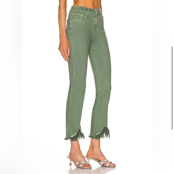 Johnathan Simkhai River High Rise Straight Jeans in Jade. Size 25 - Picture 3 of 8